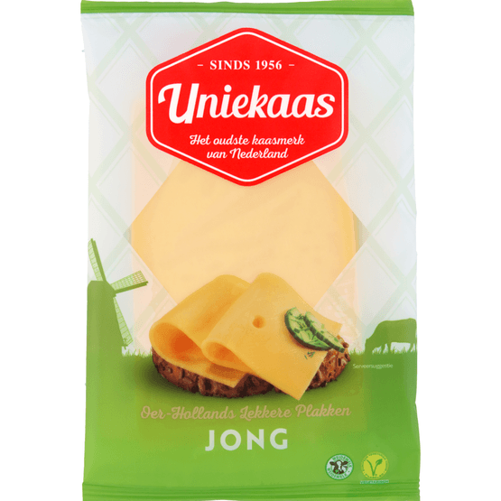 Foto van Uniekaas Jonge kaas plakken 48+ op witte achtergrond