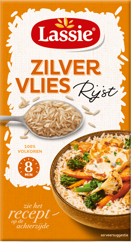 Foto van Lassie Zilvervliesrijst op witte achtergrond
