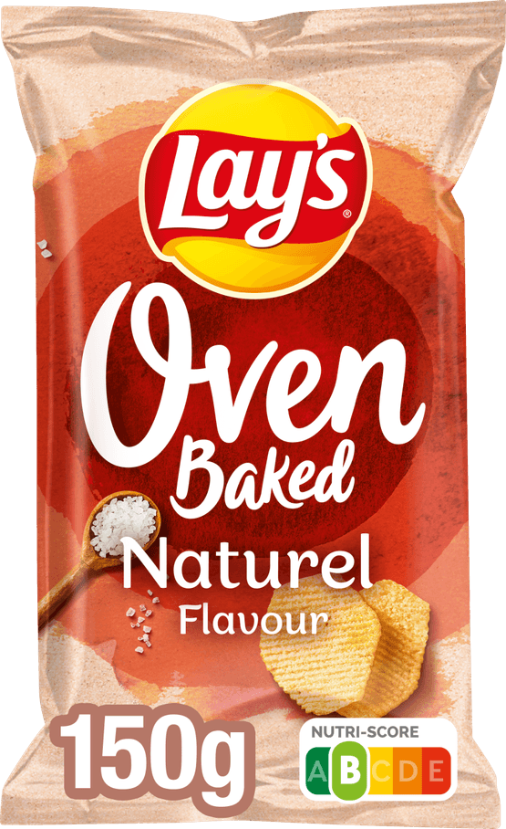 Foto van Lay's Oven chips naturel op witte achtergrond