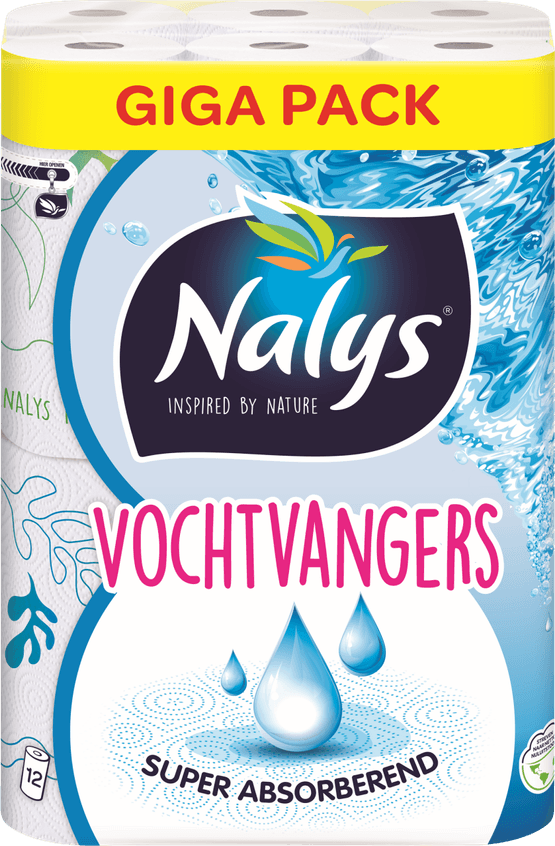 Foto van Nalys Keukenpapier vochtvangers op witte achtergrond