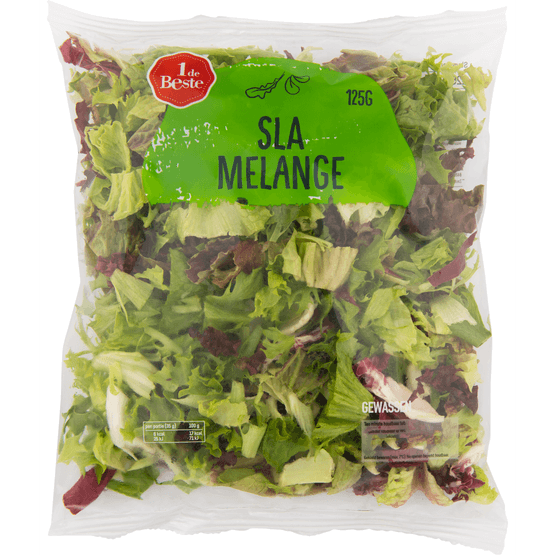 Foto van 1 de Beste Sla melange op witte achtergrond