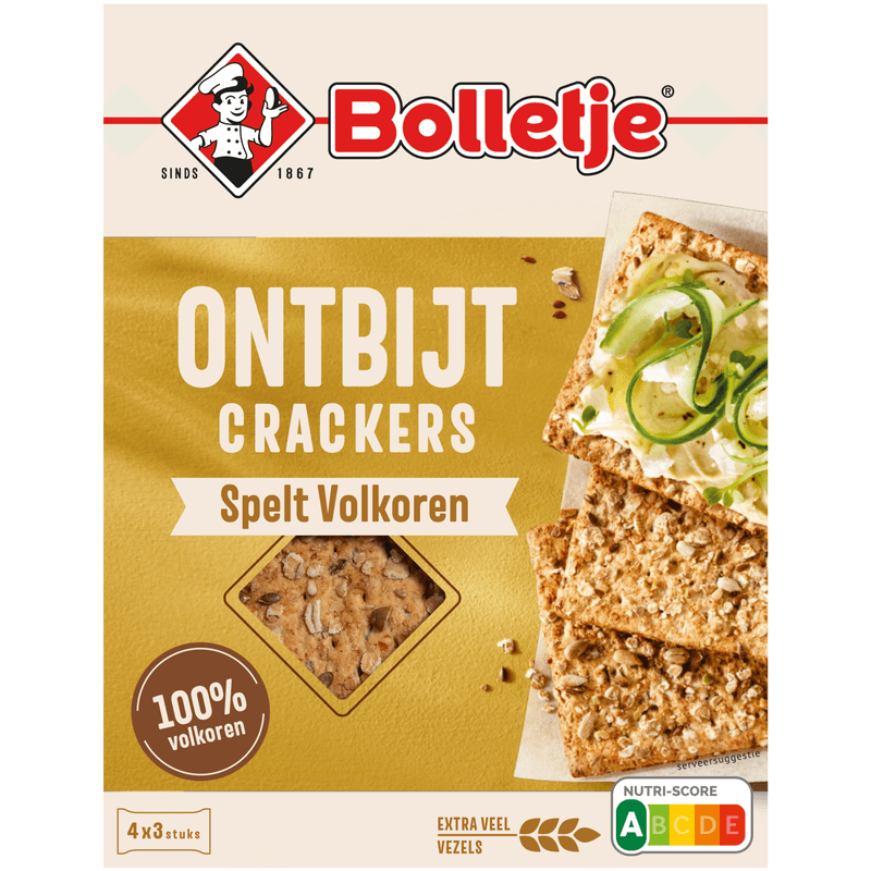 Bolletje Ontbijtcrackers spelt 4 x 3 stuks