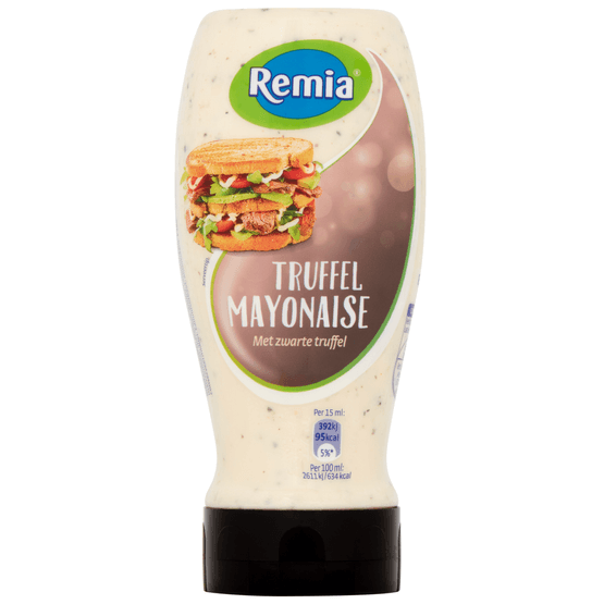 Foto van Remia Mayonaise truffel op witte achtergrond