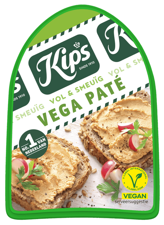 Foto van Kips Vega paté op witte achtergrond