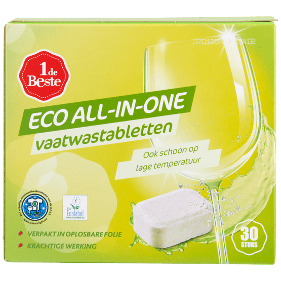 Foto van 1 de Beste Vaatwastabletten eco op witte achtergrond
