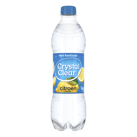 Foto van Crystal Clear Lemon op witte achtergrond