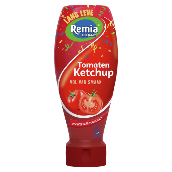 Foto van Remia Tomatenketchup op witte achtergrond