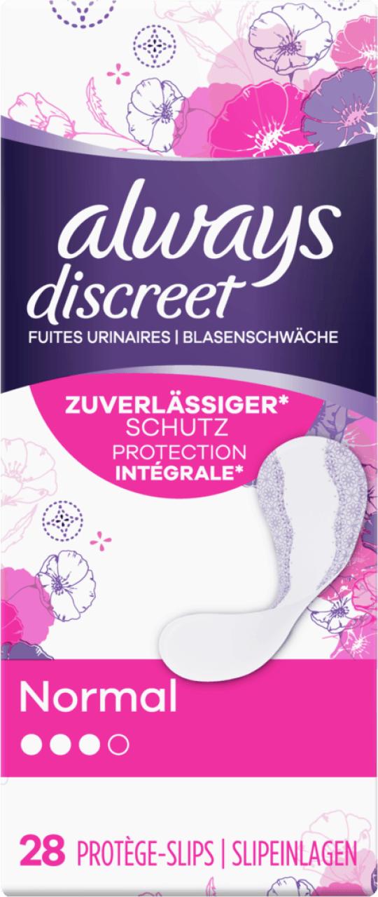 Foto van Always Discreet inlegkruisjes urineverlies normaal op witte achtergrond