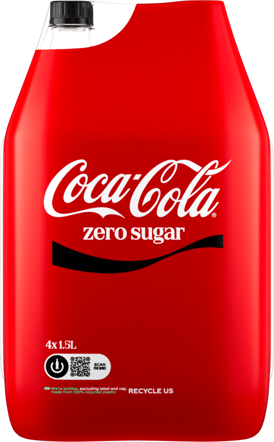 Foto van Coca-Cola Zero op witte achtergrond