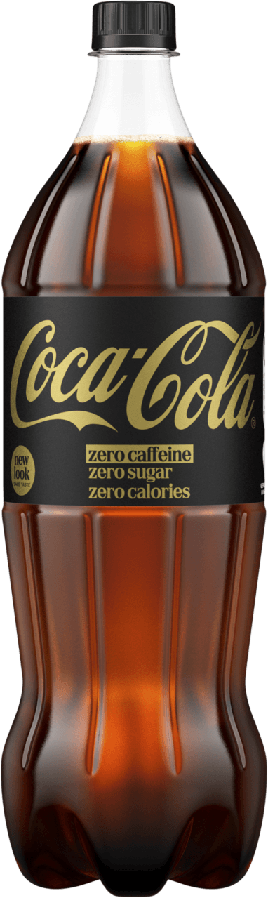 Foto van Coca-Cola Zero caffeinevrij op witte achtergrond