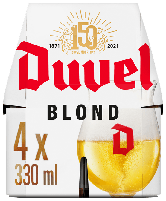 Foto van Duvel Zwaar blond op witte achtergrond