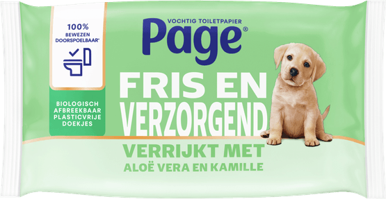 Foto van Page Vochtig toiletpapier aloe vera op witte achtergrond