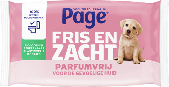 Foto van Page Vochtig toiletpapier sensitive op witte achtergrond