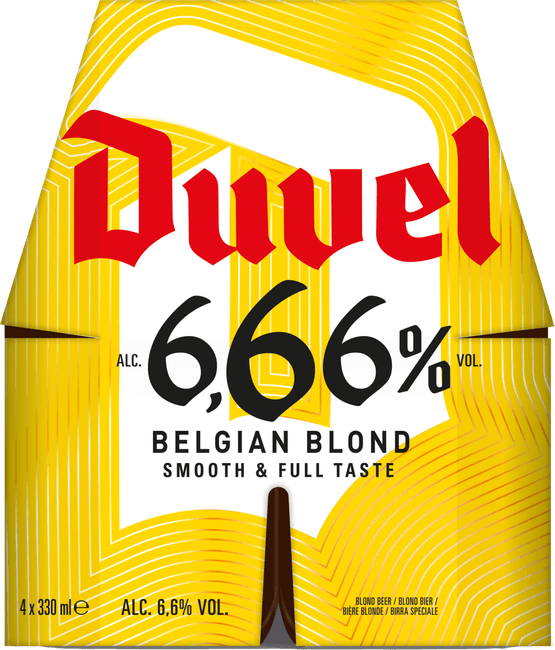 Foto van Duvel Blond 666 op witte achtergrond