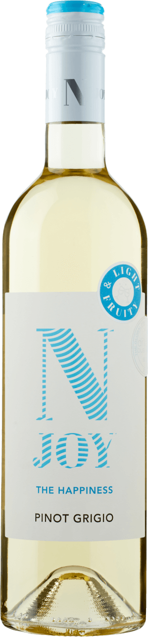 Foto van Njoy Pinot grigio op witte achtergrond