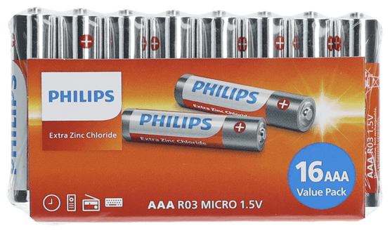 Foto van Philips Longlife batterijen aa op witte achtergrond