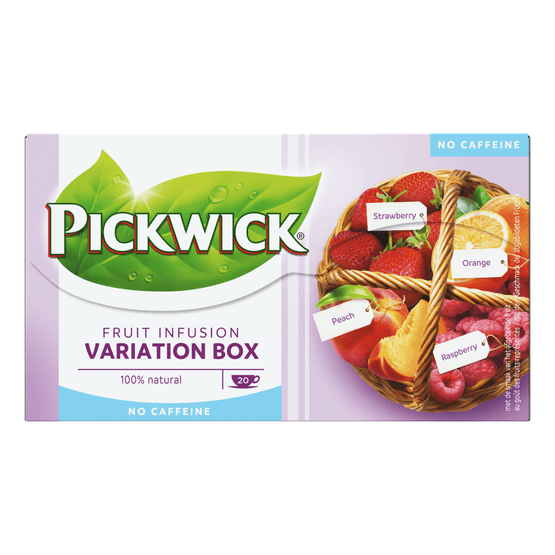Foto van Pickwick Vruchtenthee fruitvariatie 20 zk. op witte achtergrond