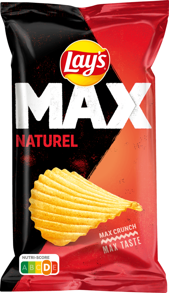 Foto van Lay's Ribbelchips Max original op witte achtergrond