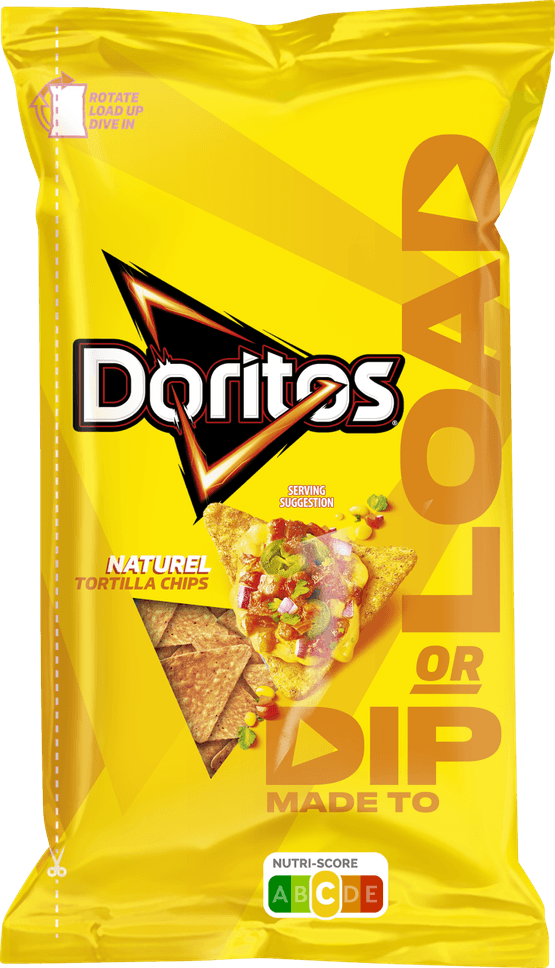 Foto van Doritos Tortilla chips dippas naturel op witte achtergrond