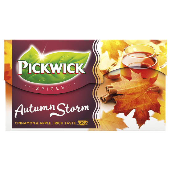 Foto van Pickwick Spices Autumn Storm zwarte thee op witte achtergrond