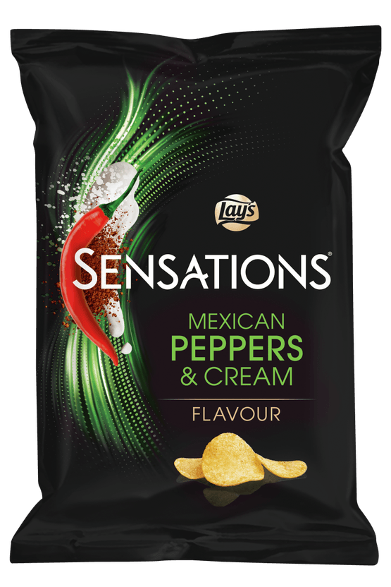 Foto van Lay's Sensations Mexican pepper op witte achtergrond
