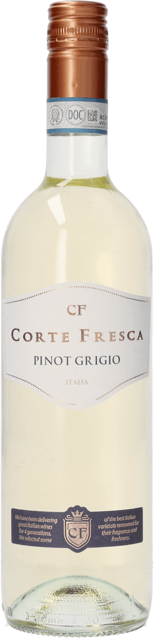 Foto van Corte Fresca Pinot grigio op witte achtergrond
