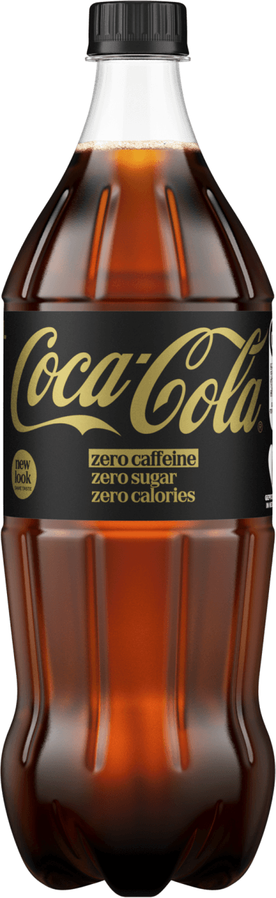 Foto van Coca-Cola Zero sugar zero caffeine op witte achtergrond