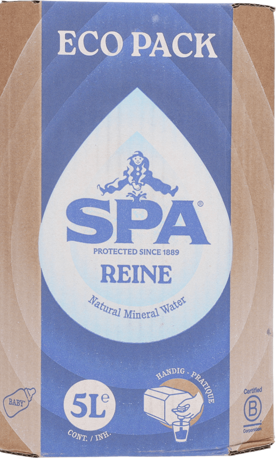 Foto van Spa Reine mineraalwater koolzuurvrij op witte achtergrond