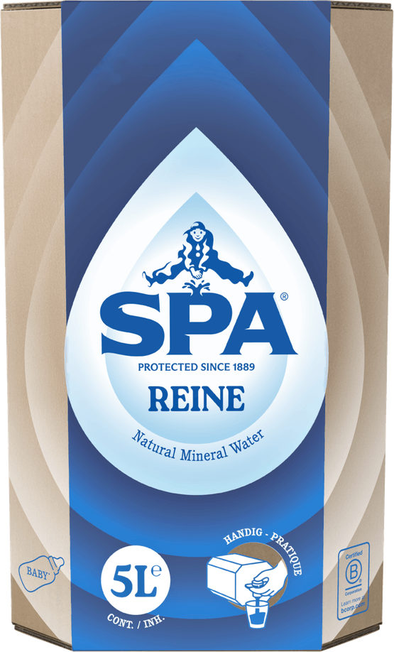 Foto van Spa Reine mineraalwater koolzuurvrij op witte achtergrond