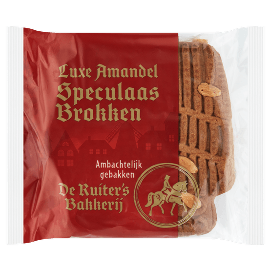 Foto van De Ruiter's Banket Luxe amandelspeculaas brokken op witte achtergrond