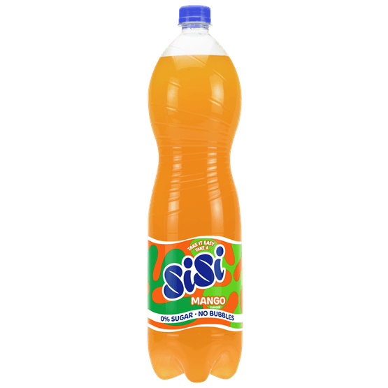 Foto van Sisi No bubbles mango 0% op witte achtergrond