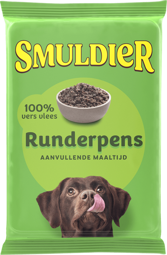 Foto van Smuldier Runderpens op witte achtergrond
