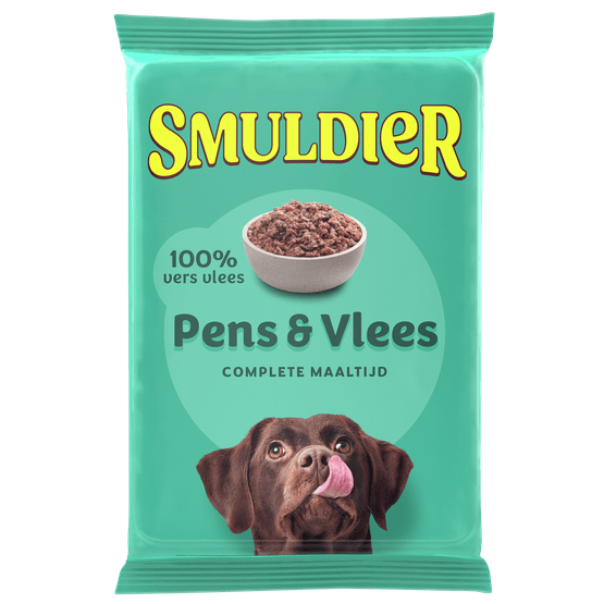 Foto van Smuldier Pens en vlees compleet op witte achtergrond
