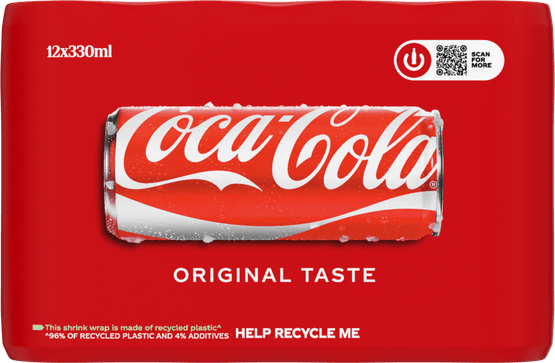 Foto van Coca-Cola Regular 12x33 cl op witte achtergrond