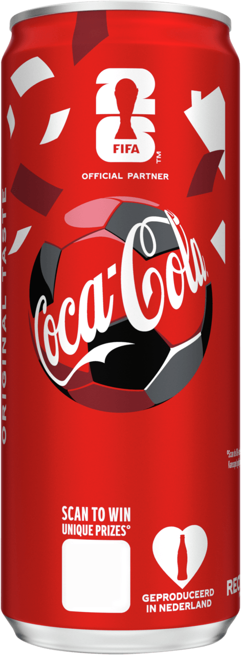Foto van Coca-Cola Regular op witte achtergrond