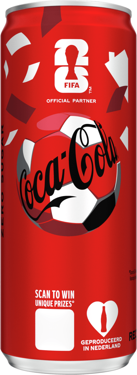 Foto van Coca-Cola Zero op witte achtergrond