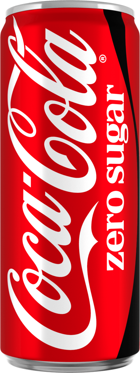 Foto van Coca-Cola Zero op witte achtergrond