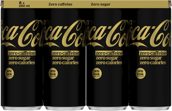 Foto van Coca-Cola Zero no caffeine 8x25 cl op witte achtergrond