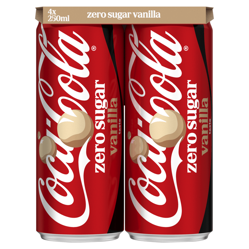 Coca-Cola Zero Sugar Vanilla 4 x 250 ml