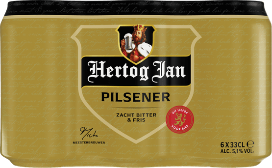 Foto van Hertog Jan Pilsener 6x33 cl op witte achtergrond