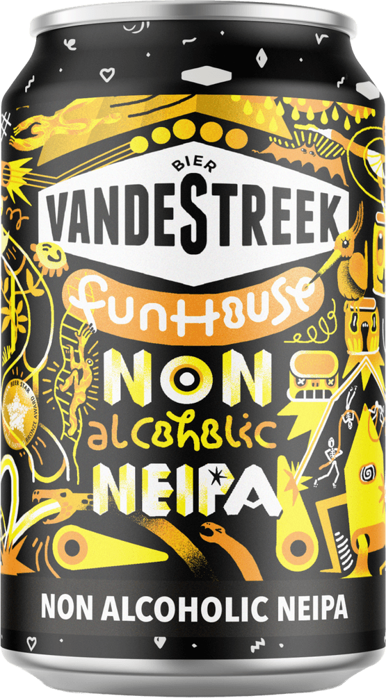 Foto van VandeStreek Fun house ipa op witte achtergrond
