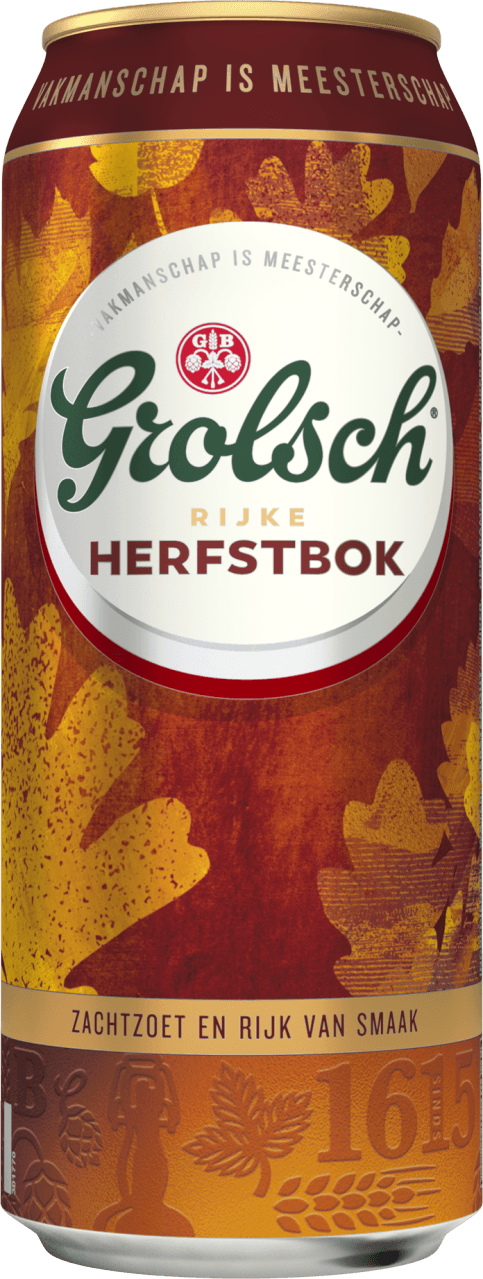 Foto van Grolsch Herfstbok op witte achtergrond