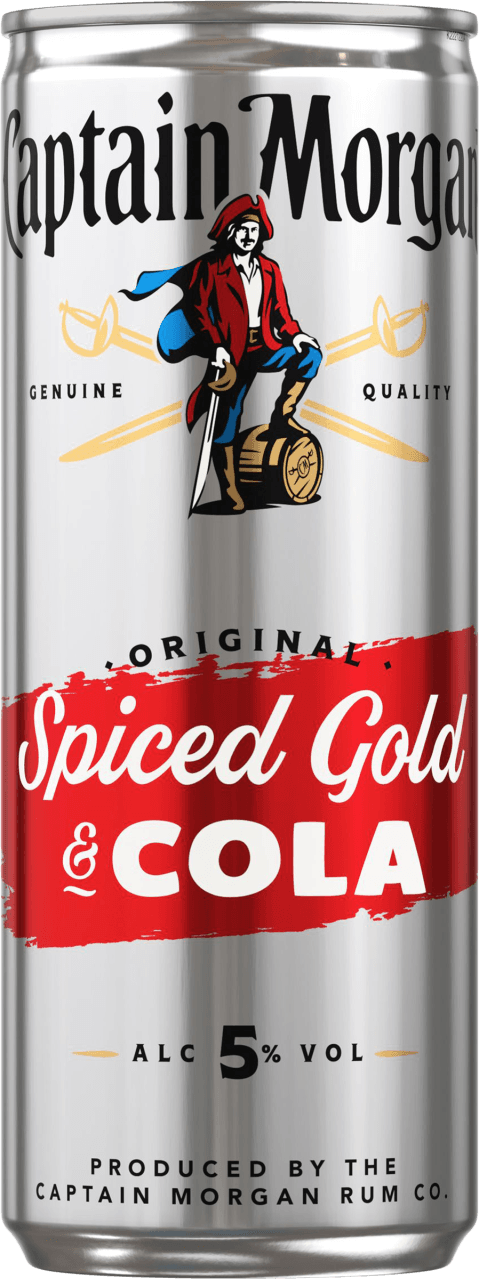 Foto van Captain Morgan Cola op witte achtergrond