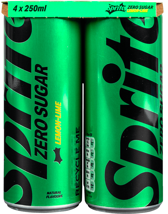Foto van Sprite Refresh zero sugar 4x25cl op witte achtergrond