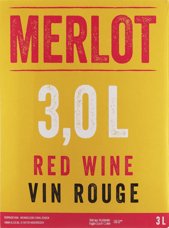 Foto van Neon Merlot op witte achtergrond