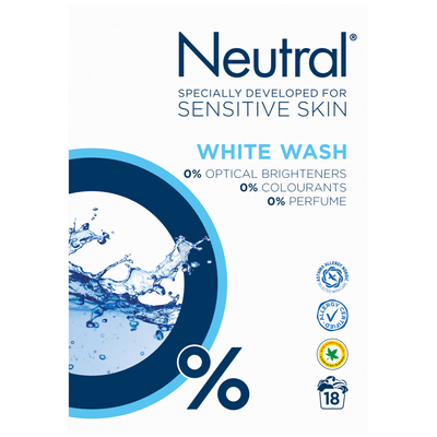 Neutral Wasmiddel poeder witte was 18 wasbeurten - 1.18 kg