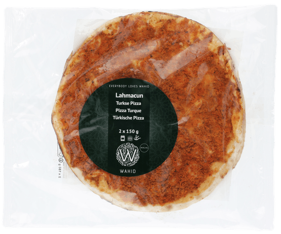 Foto van Wahid Turkse pizza lahmacun 2 st. op witte achtergrond