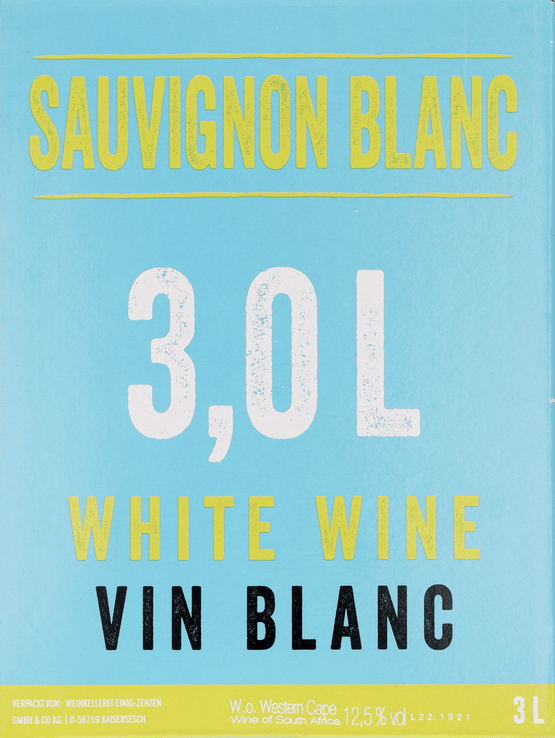 Foto van Neon Sauvignon blanc op witte achtergrond