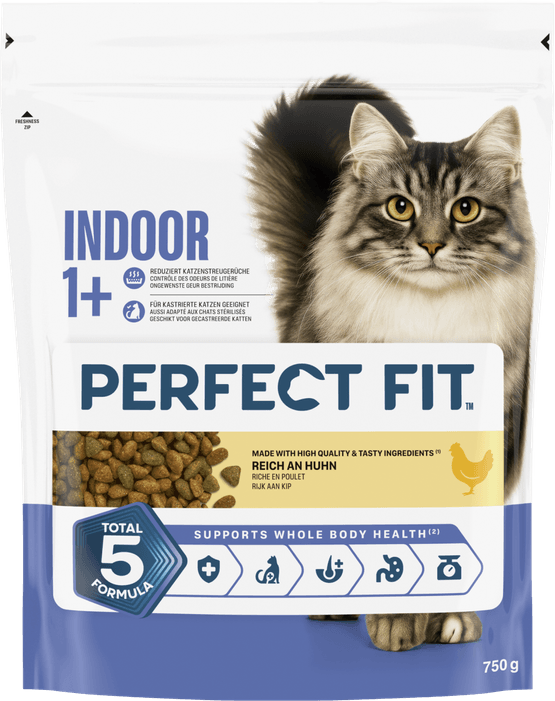 Foto van Perfect Fit Kattenvoer droog adult kip op witte achtergrond