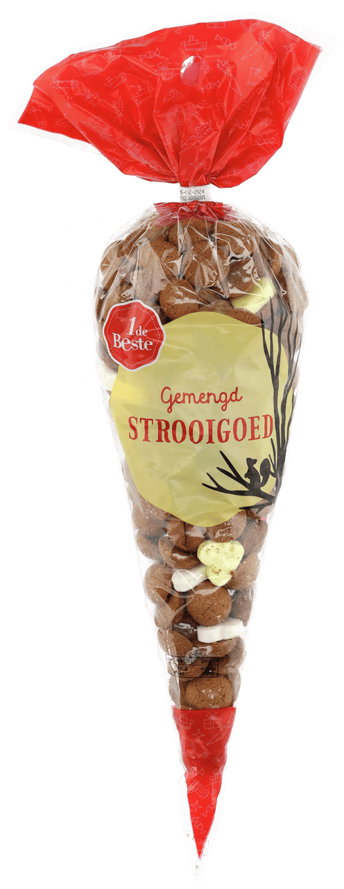 Foto van 1 de Beste Strooigoed gemengd op witte achtergrond